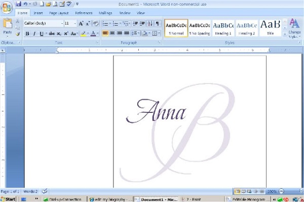 Как сделать красивые инициалы в ворде